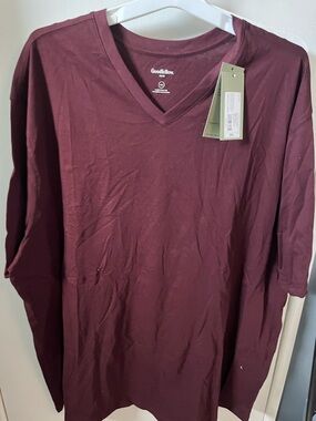 Goodfellow & Co Short Sleeve Tee in Wine BIG size 3XL